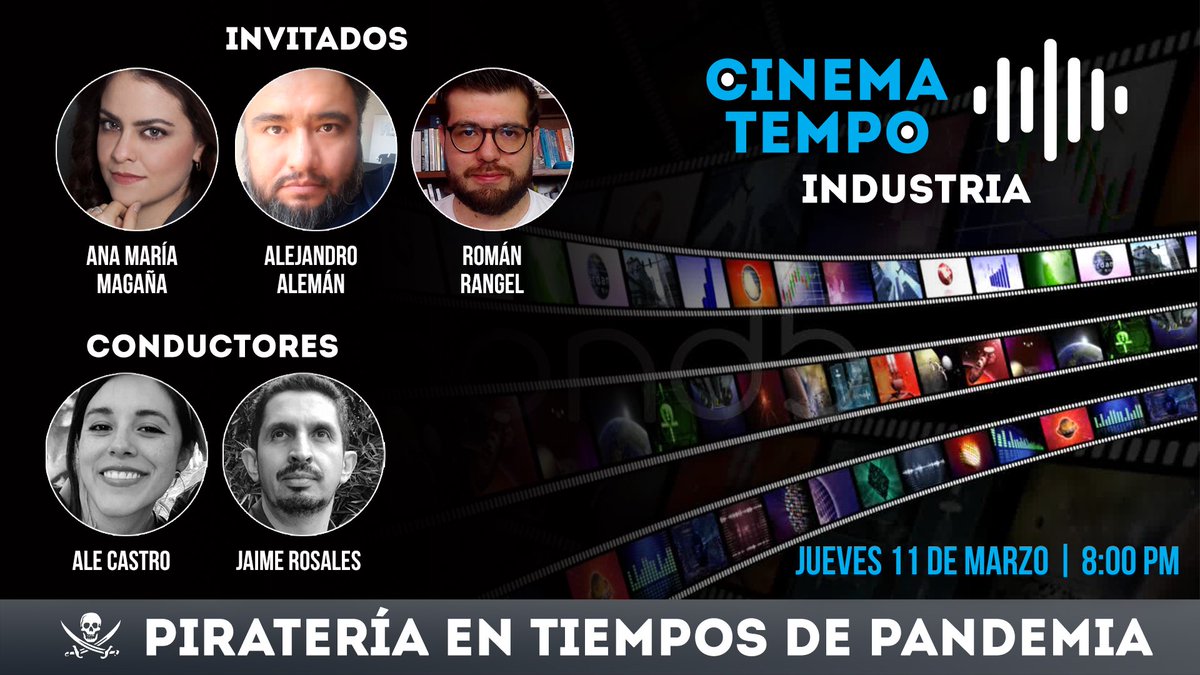 CinemaTempo's tweet photo. Hoy en #CinemaTempoIndustria estarán @AnaMaryMagagna, abogada con especialidad en propiedad intelectual, directora de la Motion Picture Association (@motionpictures) Branch Mexico; @elsalonrojo y @Marcador00.
Conducen @AleCasagui y @JaimeRosalesH.
https://t.co/zvrHSBHhpl https://t.co/eZBZwBySKs