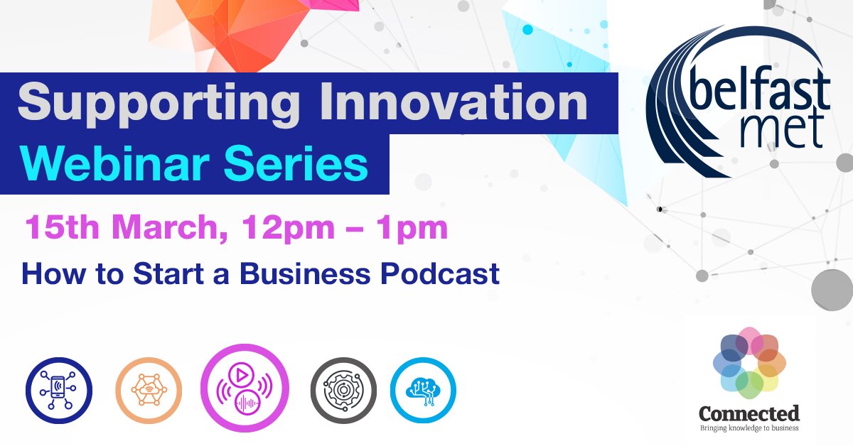 e3_belfastmet's tweet photo. 📢 #BelfastHour 📢 Have you considered creating a #podcast to connect with your customers? In our ‘How to start a Business podcast’ webinar our lecturers will demonstrate how to develop, structure, edit & publish your own podcast 🎬https://t.co/muz3c1ypyS #TheBigNIMarket #webinar https://t.co/VuCQyRmmTu