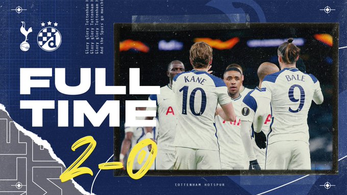 Skor akhir Tottenham 2-0 Dinamo Zagreb