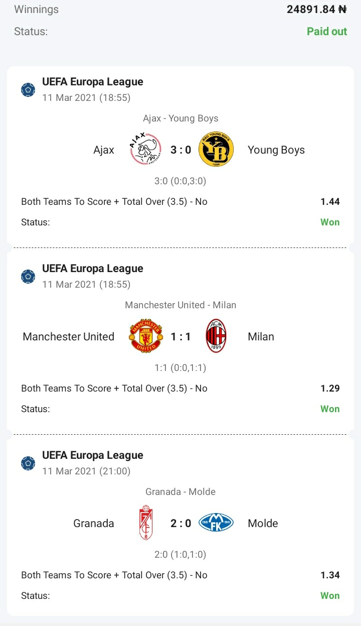 Both teams to online score