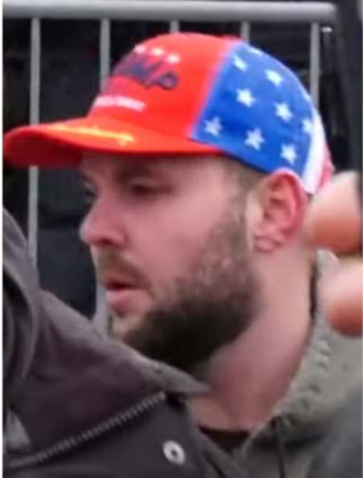 The individual in this photograph is one of many people involved in the violence at the U.S. Capitol on January 6. If you know his whereabouts, contact the #FBI at tips.fbi.gov. Remember to refer to photo 152.