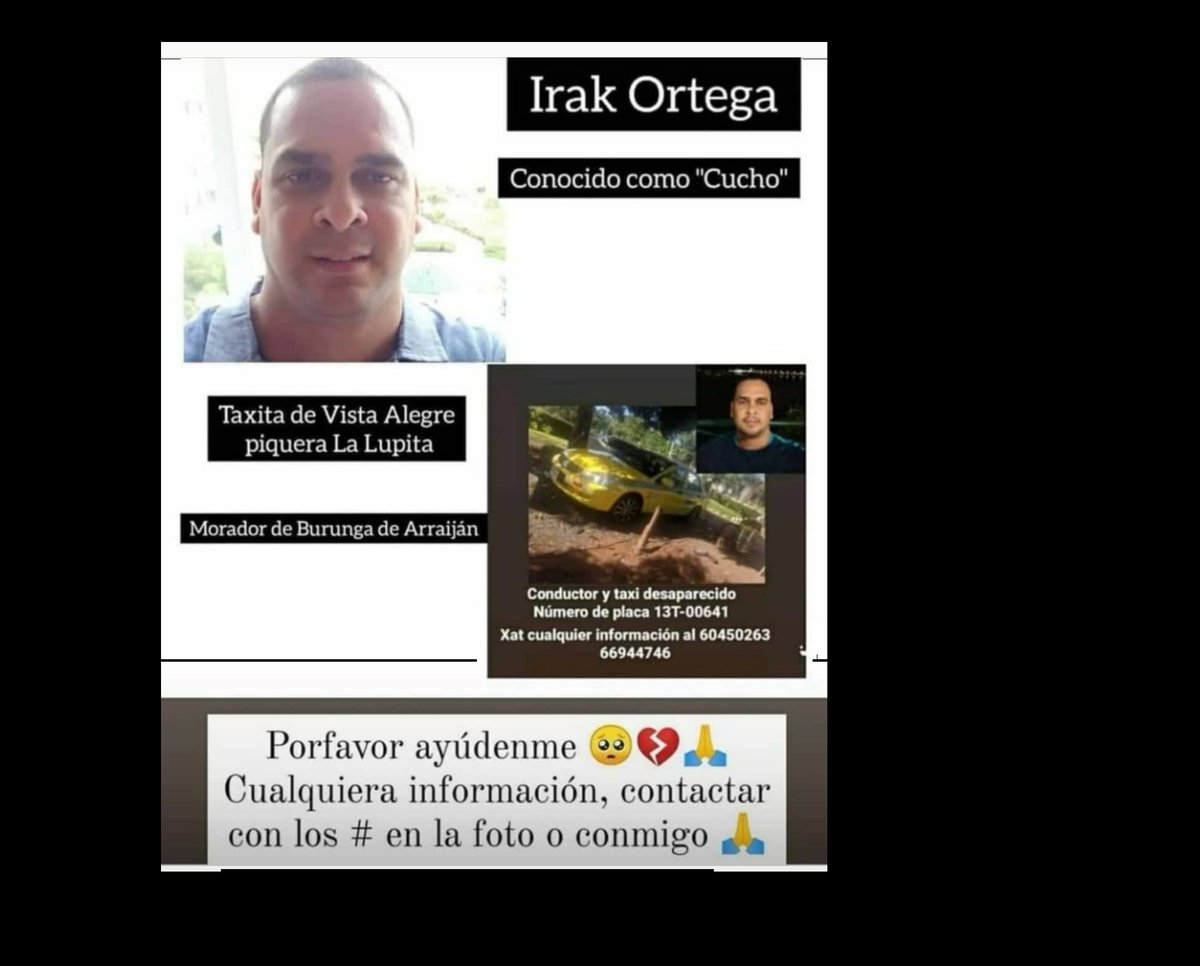 criticaenlinea's tweet photo. Gente, ayudemos a encontrar a Irak Ortega.  El es conductor de un taxi de la piquera de Vista Alegre. Si tiene conocimiento de su paradero o sabe algo de él, por favor contacte al número de teléfono que aparece en la imagen.
Hay una familia desesperada. https://t.co/U524B39bwR