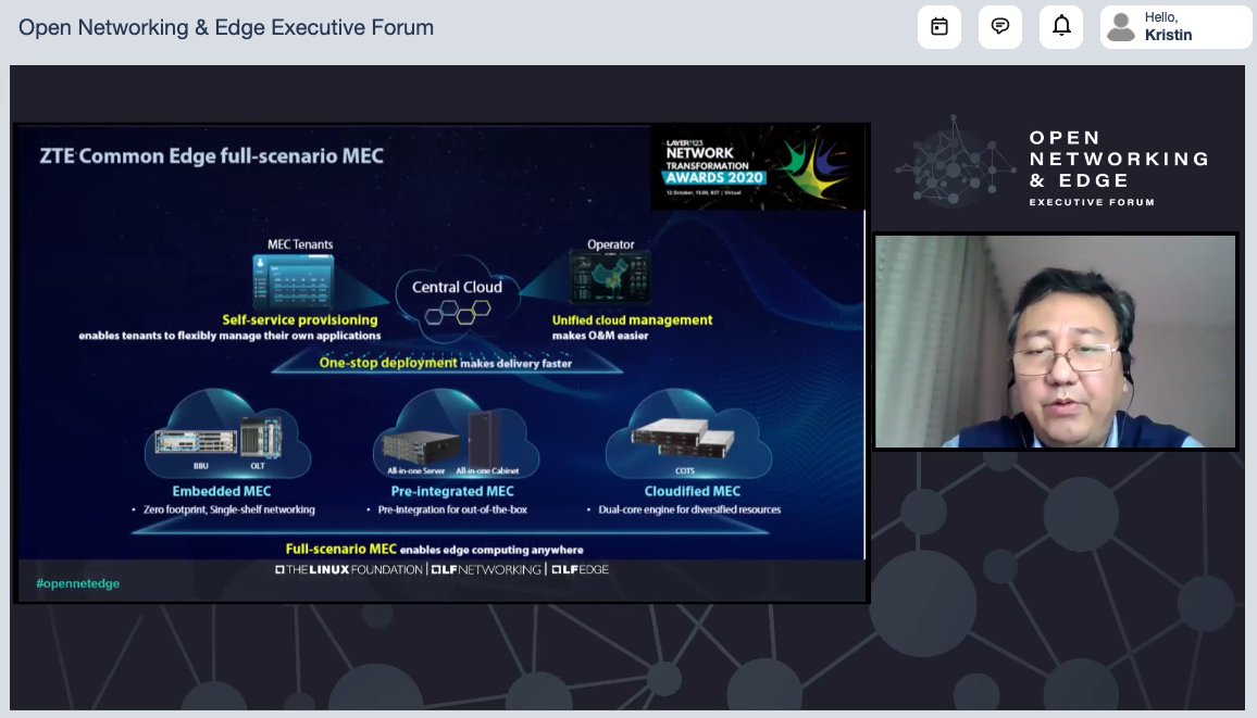 linuxfoundation's tweet image. Jie Hu, Director of Open Source, ZTE talks about the ZTE Common Edge full-scenario MEC solution at Open Networking &amp;amp; Edge Executive Forum. #opennetedge #opennetworking #edge #5g