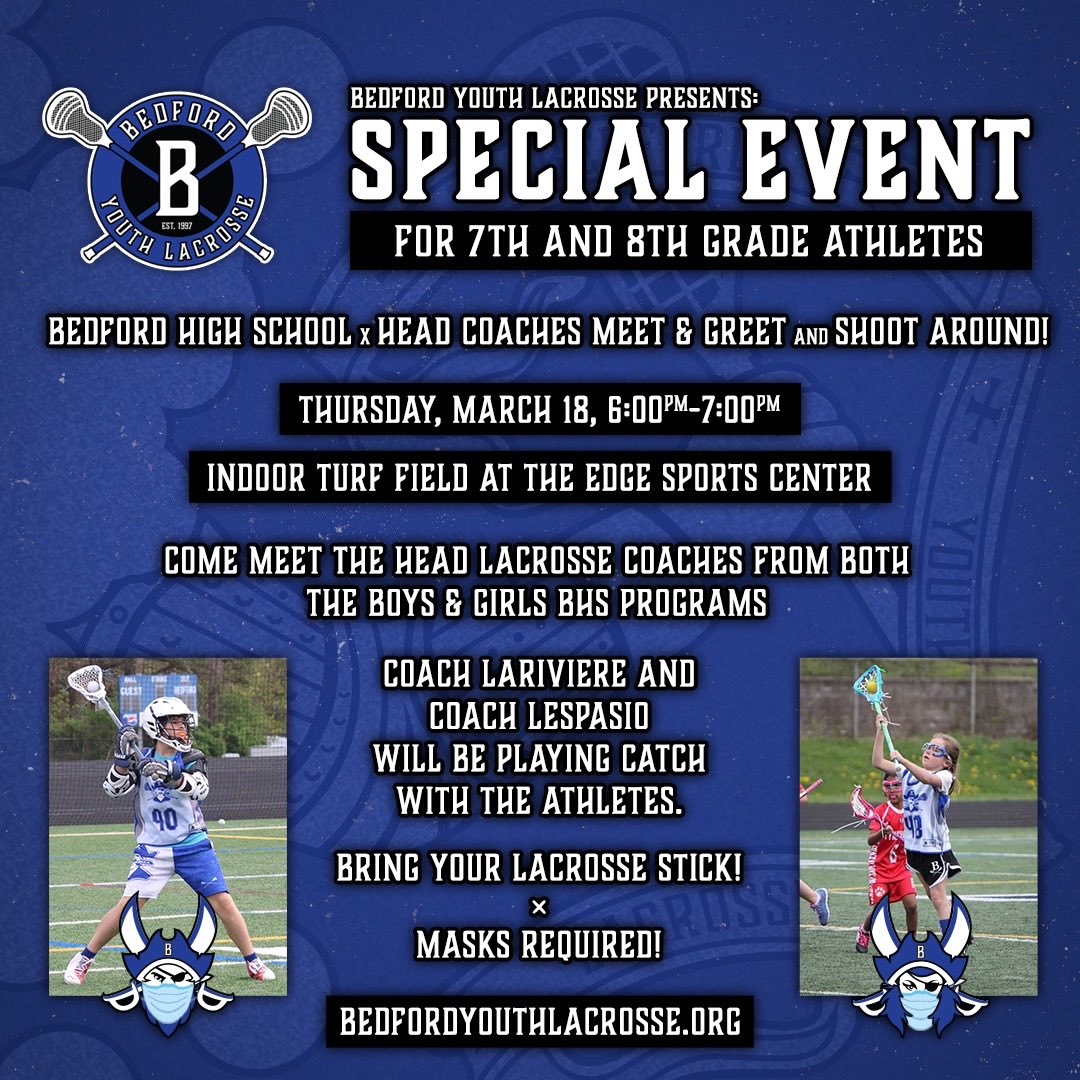 Attention 🚨 7 &amp; 8th grade BYL athletes 🥍 ⬇️