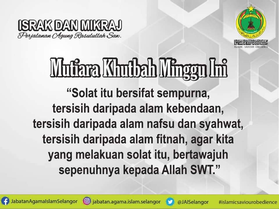 Khutbah jumaat jais selangor