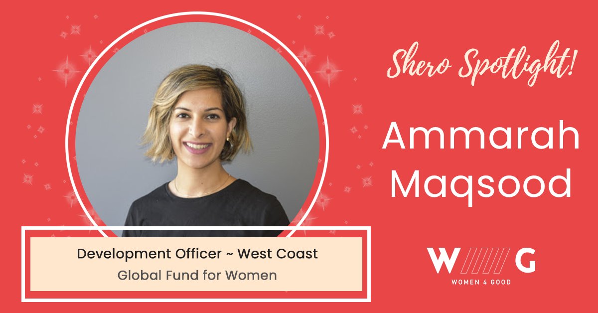 women4good's tweet photo. SHERO SPOTLIGHT!
Celebrating Ammarah Maqsood: Development Officer at @GlobalFundWomen.

Ammarah will be joining our event as a panelist at the Women4Good Women’s History Month Event. Join us for our event RISING TOGETHER on March 31st at 5:30 PM PST. 

https://t.co/vKLJWJlSmx https://t.co/YjfhapzukS