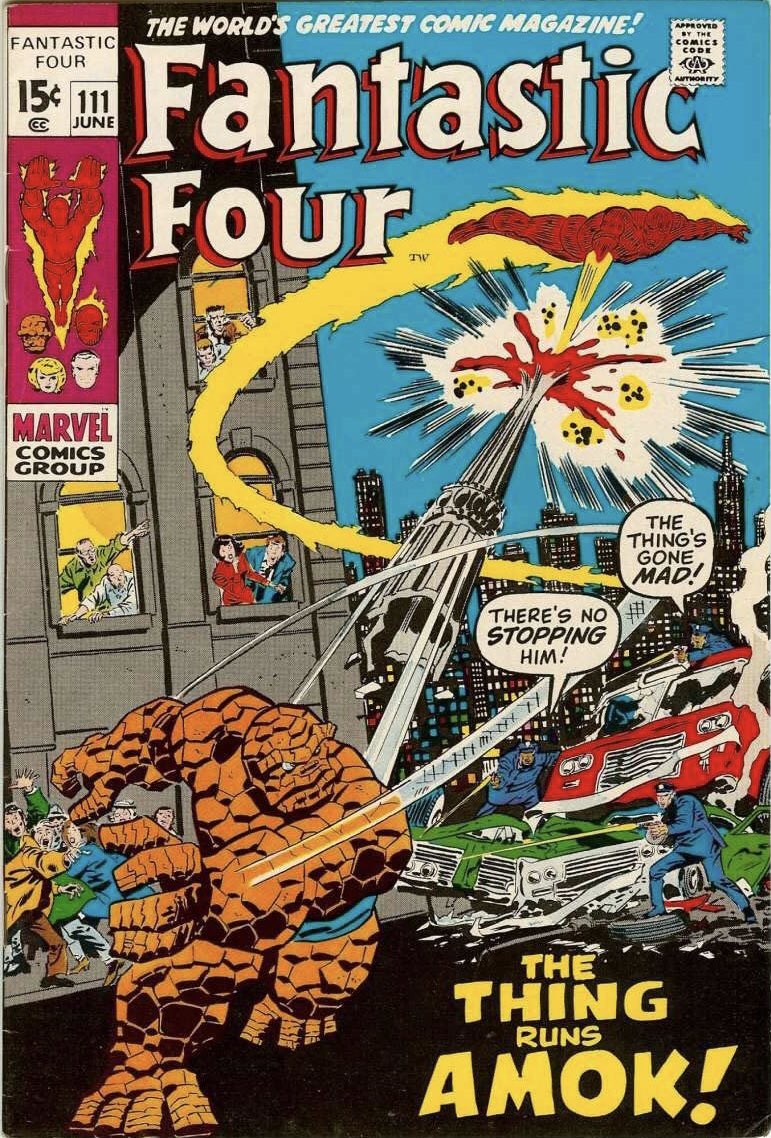 Fantastic Four #111 by <a href="/TheRealStanLee/">Stan Lee</a>, John Buscema and Joe Sinnott. Published 50 years ago this month. #TheThing #Fantastic4