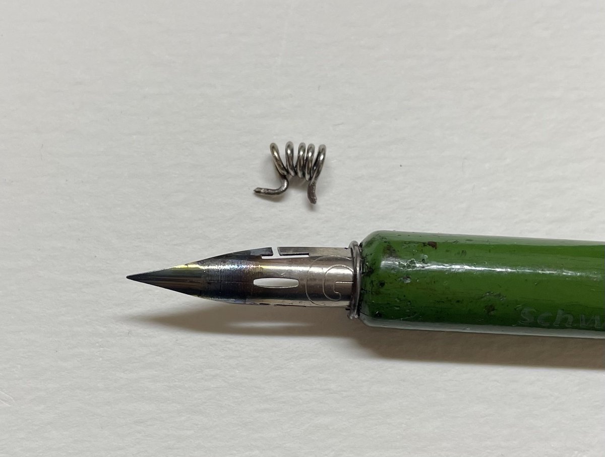 クリップで作ったコイルをペン先に付けたらインクのもちが10倍になった 軸にインクタンクつけたら万年筆では Togetter