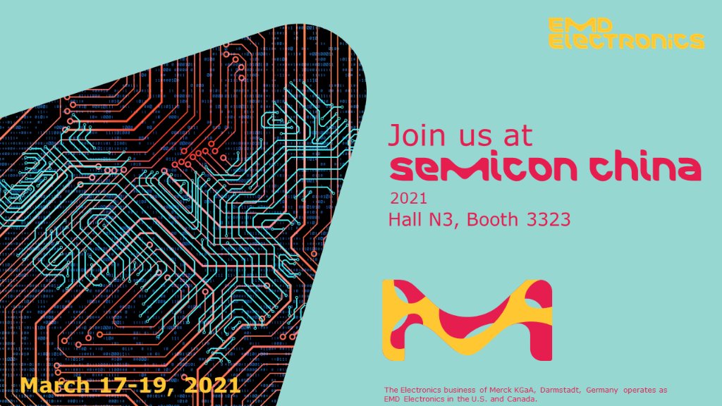 EMD_Electronics's tweet photo. Are you attending #SEMICON #China? Join us in Hall 3, Booth 3323!
#semicohina #semiconchina #advancingdigitalliving #CallUsElectronics #ElectronicsStartsWithUs @SEMIconex https://t.co/OyZg5yA8Nu