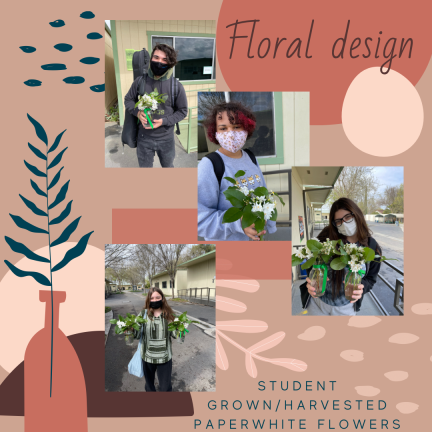 Earlier this year Intro to ag and Landscape had planted paperwhites at the school farm, Floral design also helped with harvesting and creating these amazing flower arrangements for teachers/staff! thank you to everyone who helped in this project #striveforsuccess #deltacharterffa