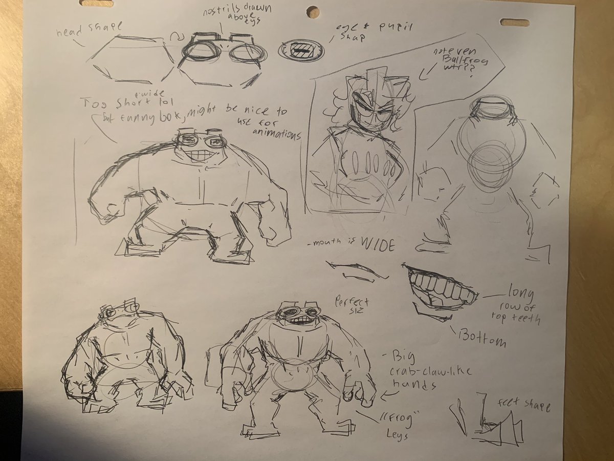 Bullfrog reference sketches 