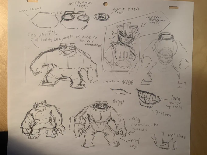 Bullfrog reference sketches 