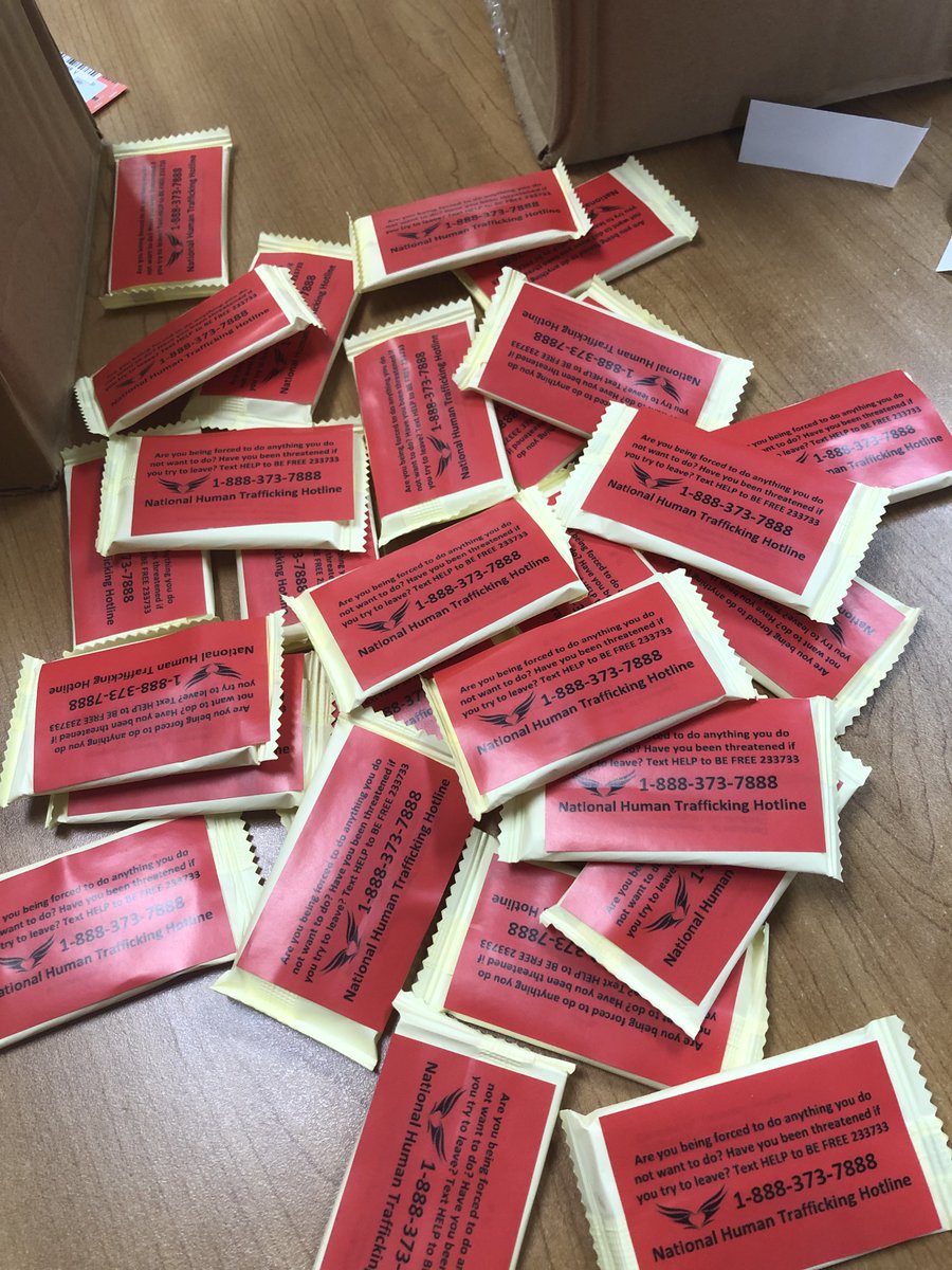 The first service project labeling soap for Human Trafficking prevention was led by seniors Bryce and Trinitee.  2000 bars labeled in under an hour!  #StopHumanTrafficking #Classof2021