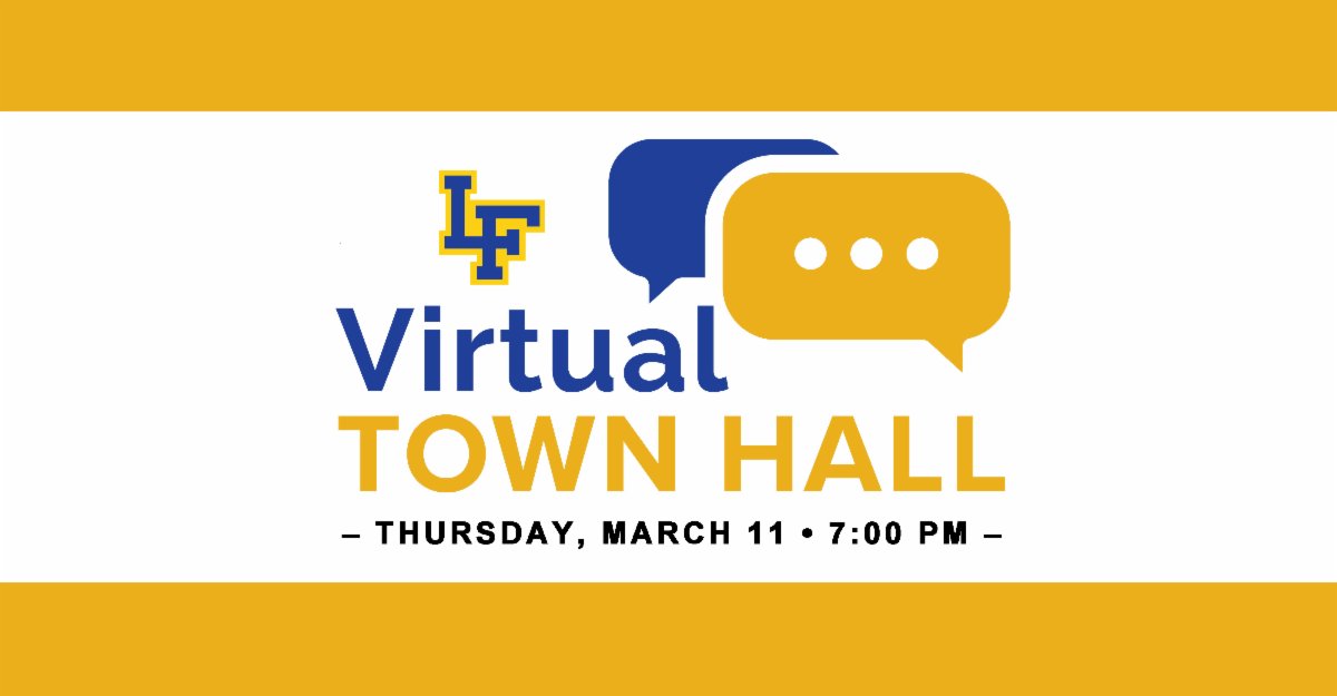 LFHS_LakeForest's tweet photo. Dr. Holland and Her Team Answer Your Questions Tonight at the LFHS Spring Town Hall - Starting at 7PM! https://t.co/csKrpRoV3d https://t.co/Q4naPbN3Xf