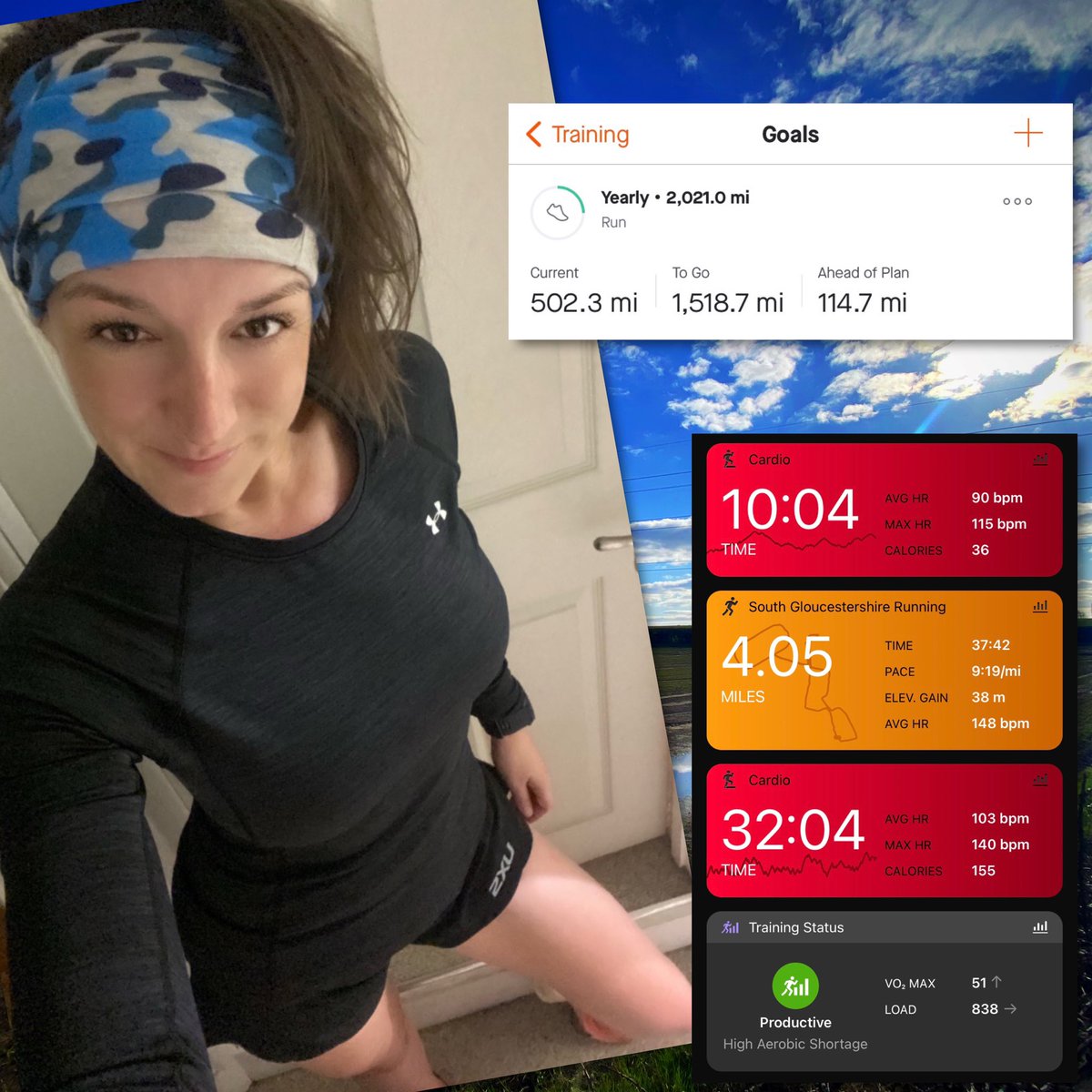 KirstieLouCarr's tweet photo. Over 500 miles smashed for the year so far on tonightโs easy 4 miler for ultra #17 100 miler training ๐๐ผ With 9 ultras and 2 marathons to run and train for, bloody hoping I hit my goal mileage! ๐ #fitat42 https://t.co/bN0Fw5qlcq
