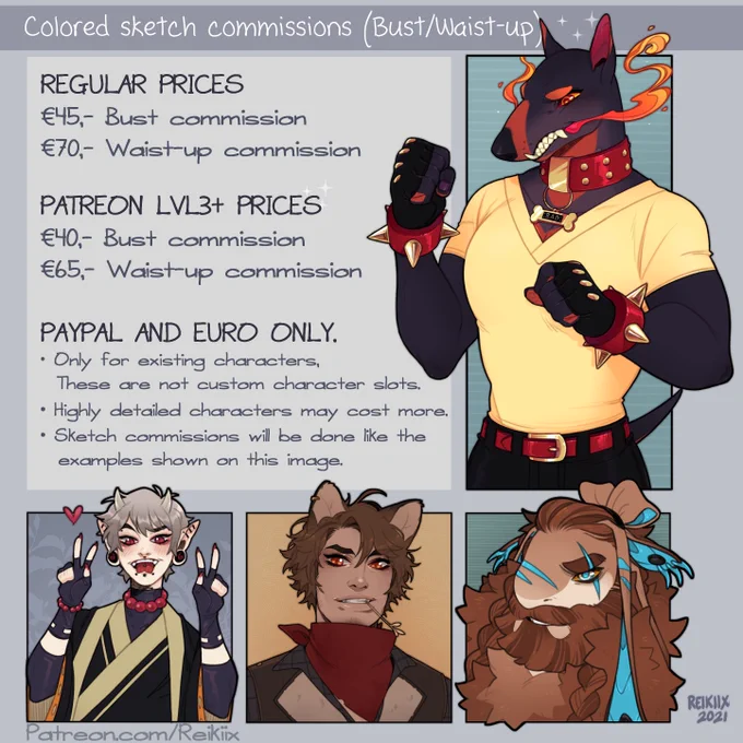 [ ✎ Colored sketch commissions ]
Please read before contacting, Opening about 5 slots!

Retweets are absolutely welcome ♥✨ 