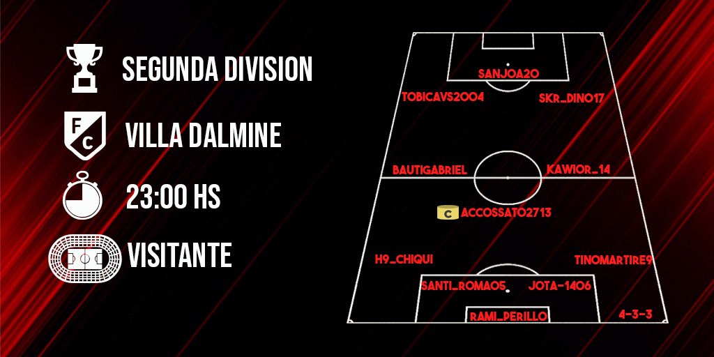 #eSports🎮
Cambio de formación y cambio de chip para el equipo donde irá por los 3 puntos para despegarse de la zona de descenso, estos son los 11 que irán en busca de una victoria en la noche de hoy