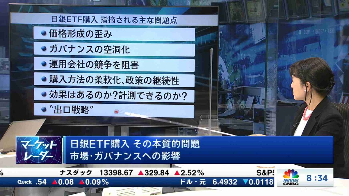 マーケット・レーダー】テーマは「日銀ETF購入 その本質的問題とは？」。中央大学 原田  喜美枝教授をゲストに迎え、投資に役立つヒントを探る。視聴は→https://t.co/MoO8tJdvMC