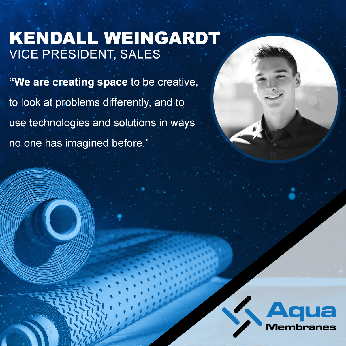 AquaMembranes's tweet image. “We are creating space to be creative, to look at problems differently, and to use technologies and solutions in ways no one has imagined before.”

Kendall Weingardt, Vice President of Sales at Aqua Membranes, Inc. 

aquamembranes.com/our-team/

#aquamembranes #wecreatespace #water