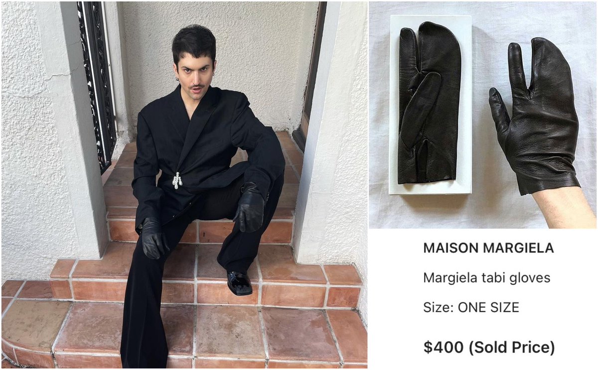 GrassiFashion's tweet photo. @mitchgrassi is wearing a pair of @Margiela gloves in his latest Instagram post. https://t.co/ACsevybbKS