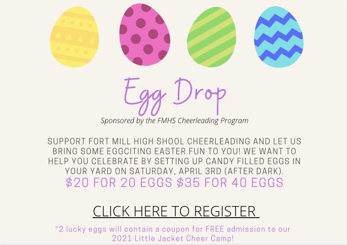Let us bring some eggciting fun to you this Easter! Link to register: form.jotform.com/210689013981055