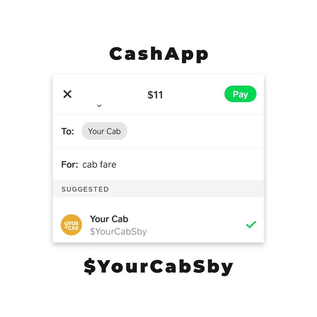 yourcabsby's tweet photo. Your Cab accepts cash! But did you know we also accept CashApp, Venmo, and PayPal payments for your fare? Click the photos and screenshot our handles &amp; qr code for future use!

#YOURcab #yourcabsby #paymentmethods #chooseyourcab #comeridewithus #cashapp #venmo #paypal #local #su https://t.co/neTUdxC8YT