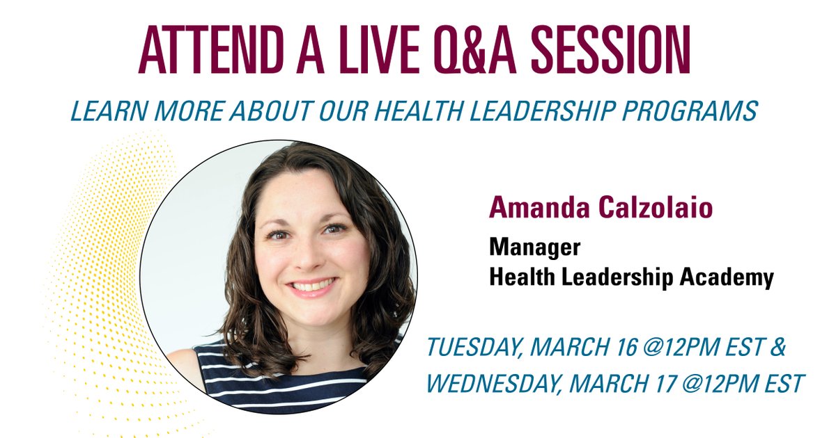 McMasterHLA's tweet photo. Interested in developing your #leadership skills and not sure what program is the best fit for you? Drop in and have a chat with Amanda. She will answer your questions and help guide you on your path to become a better #HealthLeader. 
Register here: https://t.co/aowjMvpIa9 https://t.co/6xGnl9GxK9