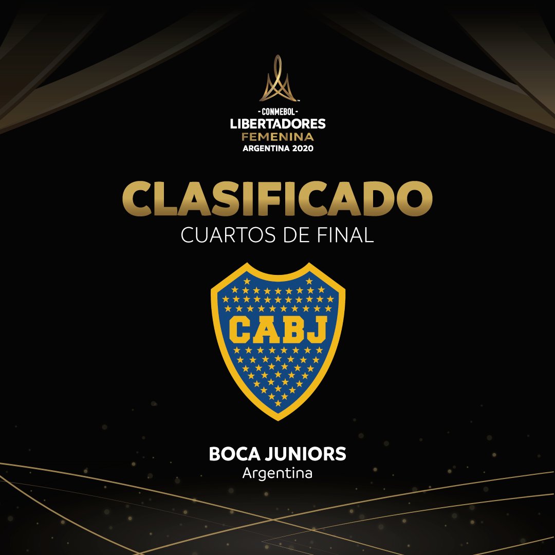 LibertadoresFEM's tweet photo. 🔥🔝🇦🇷 @BocaJrsOficial se clasificó a los cuartos de final de la CONMEBOL #LibertadoresFEM como puntero del Grupo B

🏆⚽ #BocaJuniors se classificou às quartas de final como líder do Grupo B!

#LaGloriaEsDeEllas  #AGlóriaÉDelas https://t.co/L8xwIDRLrT
