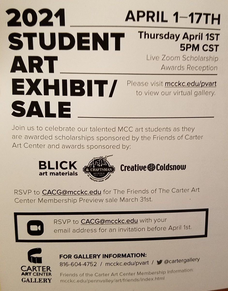 Getting ready for our 2021 Student Art Exhibition/Sale  <a href="/MCCKansasCity/">MCC Kansas City</a> 
mcckc.edu/pvart