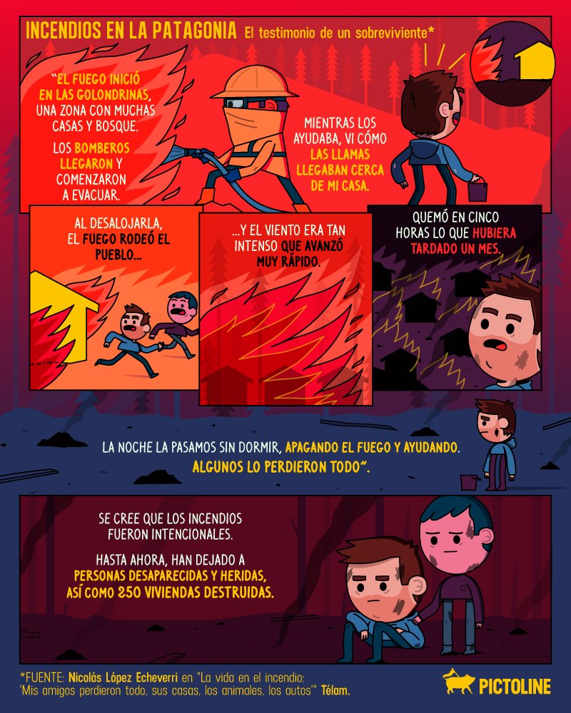pictoline's tweet image. Incendios en la Patagonia 🌳🔥

El testimonio de un sobreviviente sobre lo que está pasando al sur de Argentina