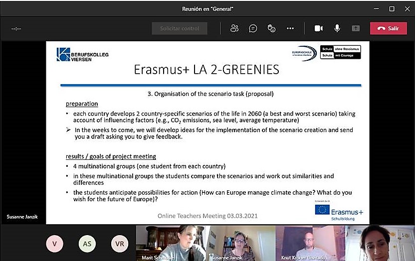 natapintdelbarc's tweet photo. una de las reuniones de seguimiento y coordinación de los socios ERASMUS GREENIES el pasado día 3 de marzo 2021, IES Arucas Domingo Rivero. @sepiegob  @EUErasmusPlus  @OPEECanarias  @EducacionCan https://t.co/v8GvL7C3hO