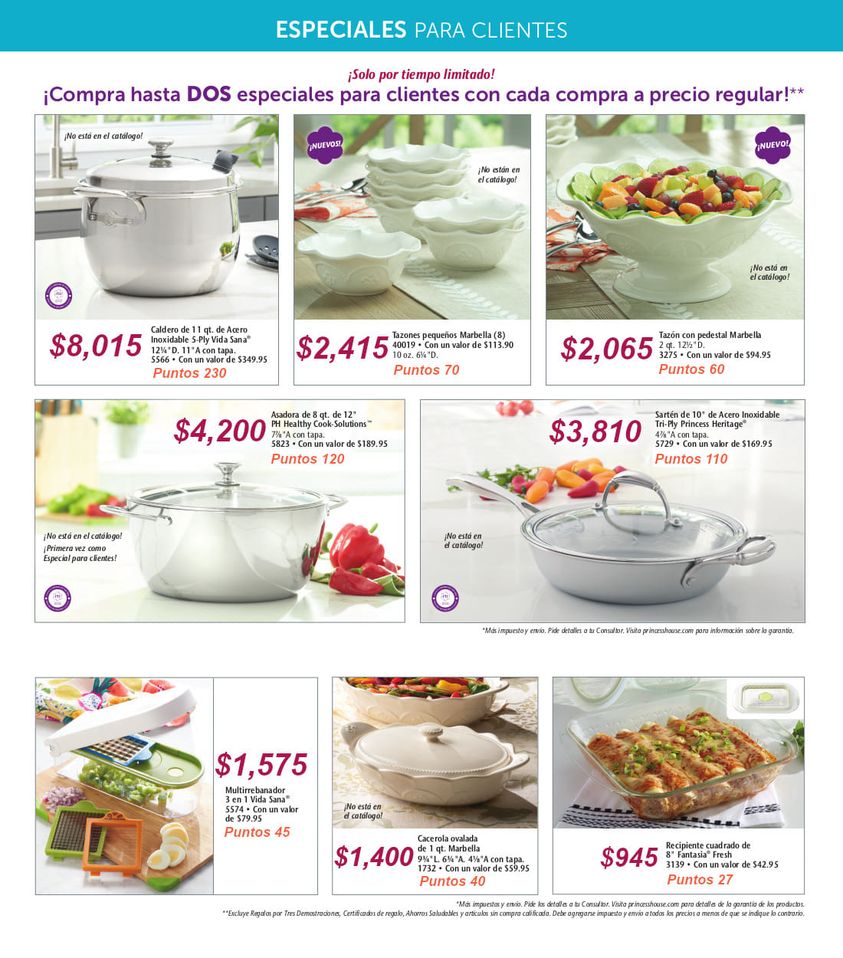 Princess House Especiales Para Clientes