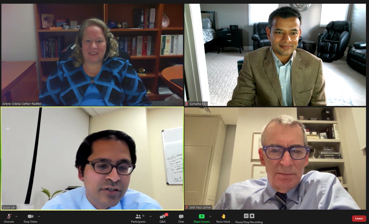 montypal's tweet photo. Great discussion w @IyerGopa #ArleneSiefkerRadtkeMD #SethLernerMD re: #biomarkers & #bladdercancer. Broad support for #PROOF302 - even in face of exciting data from #CM274, so critical to keep this & the "tie-breaker" @ALLIANCE_org #AMBASSADOR in mind! https://t.co/e2bCTQ3dNQ