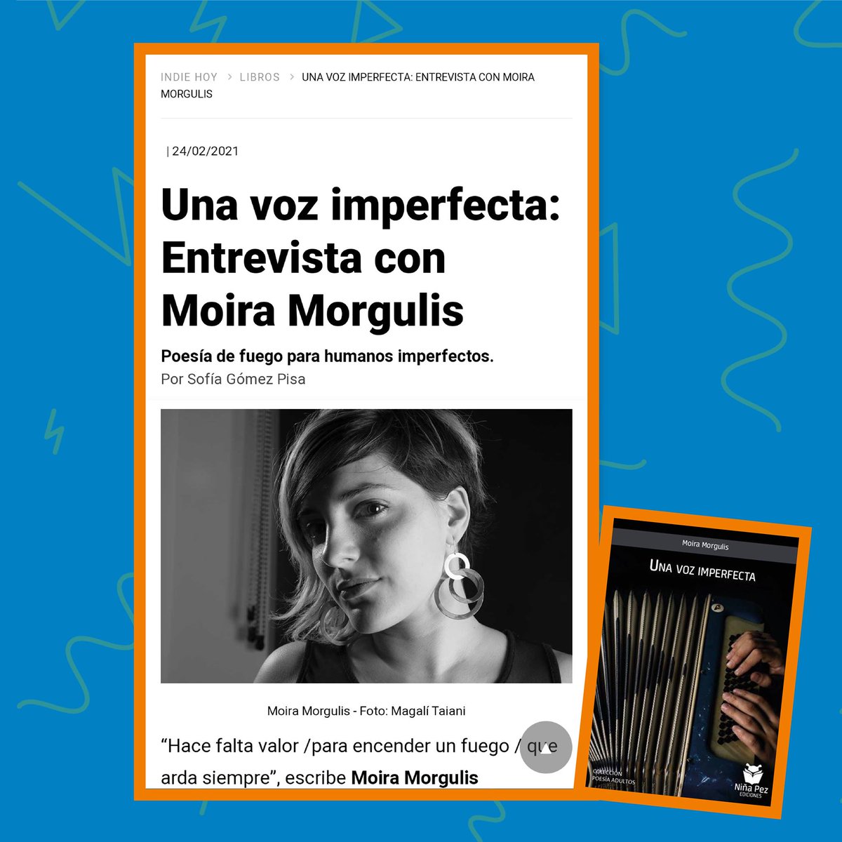 Compartimos esta nota de <a href="/indiehoy/">Indie Hoy</a> sobre el libro "Una voz imperfecta" de Moira Morgulis (<a href="/Moirasm1/">MM</a> ). ¡Gracias a <a href="/indiehoy/">Indie Hoy</a> por el espacio!

Nota completa: ow.ly/3FbB50DTurI

Conseguí este libro en versión impresa o digital en nuestra web.