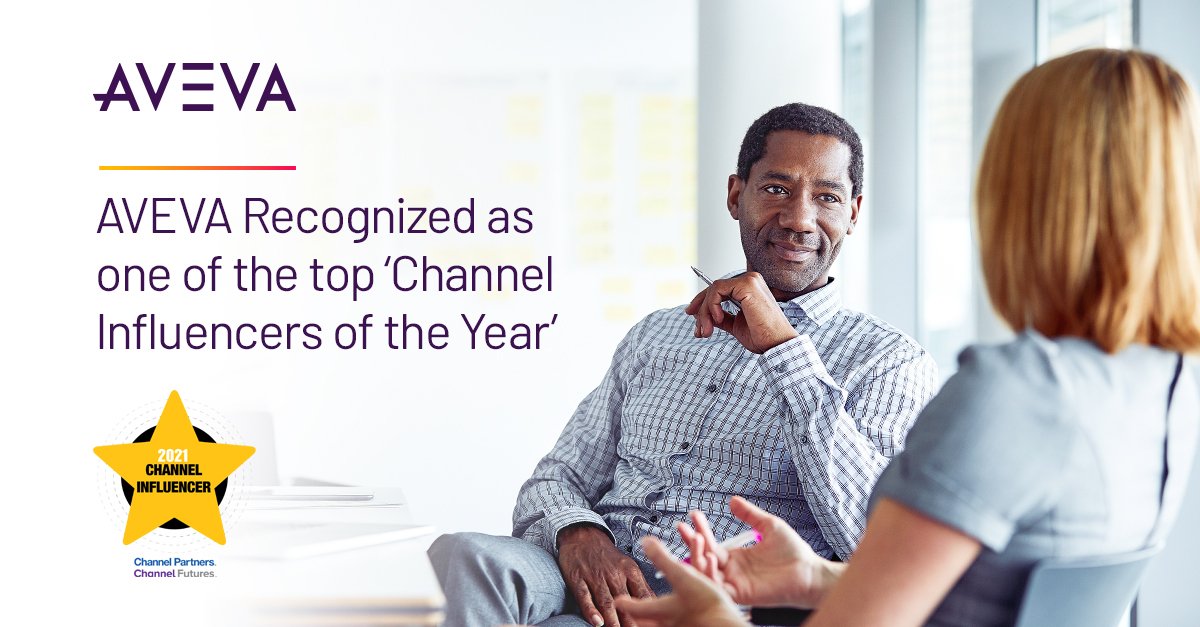AVEVAGroup's tweet photo. The @Channel_Online 2021 #ChannelInfluencerAwards has hailed our commitment towards #sustainability centered innovations and #channelbusiness, recognizing AVEVA as one of the top ‘Channel Influencers of the Year’. Read more: https://t.co/H3dJOHTXrK https://t.co/O4JRkh35Lx