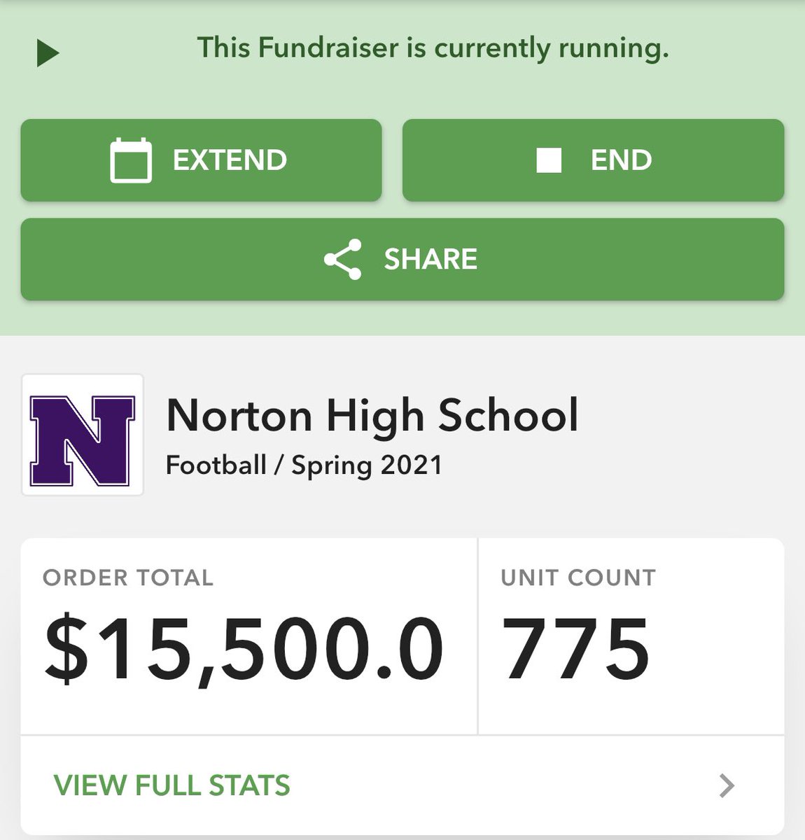 Checkpoint (halfway) night for <a href="/NortonFootball/">NHS Football</a> and they are smoking expectations! Over 20 athletes at 20 🍪 or jerky sold! All sold via📱- <a href="/UnderArmour/">Under Armour</a> custom t prizes for all! Great job and keep it up! Bucket hats on deck for next incentive goal...<a href="/NHSLancersports/">Norton Lancer Athletics</a>