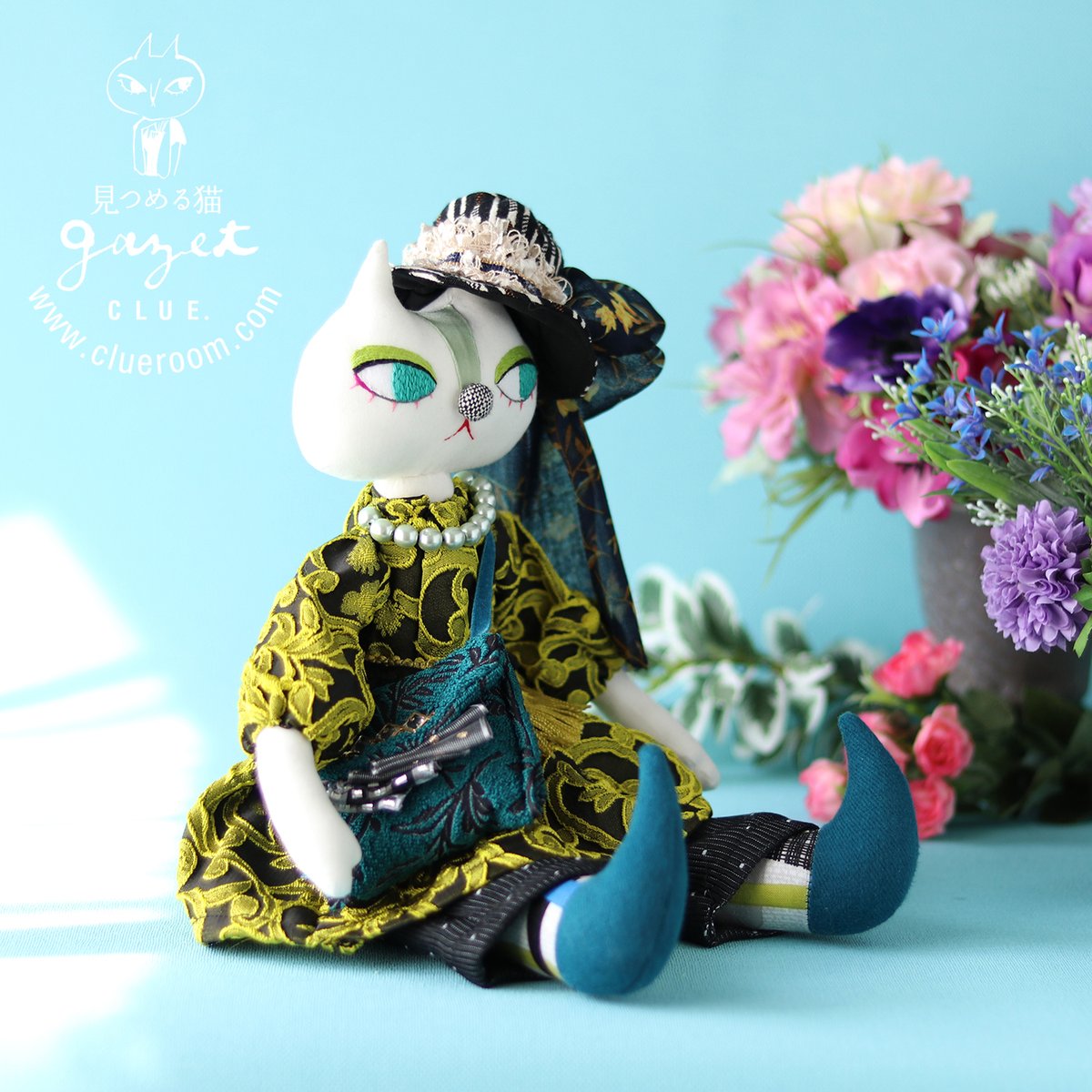 clueroom's tweet photo. 🌷自己紹介を兼ねた固定用🌻
見つめる瞳が印象的な猫のオリジナルキャラクター gazet（ガゼット）の人形・雑貨を作っています。
#どこかの誰かに刺さればそれで良い https://t.co/XPstMRV5cR
