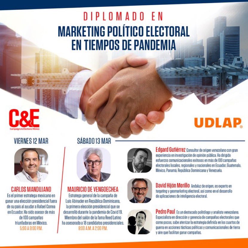 Este viernes <a href="/CarlosMandujano/">carlos mandujano</a> en el diplomado de UDLAP y <a href="/CE_Mexico/">Campaigns&Elections</a>
👌