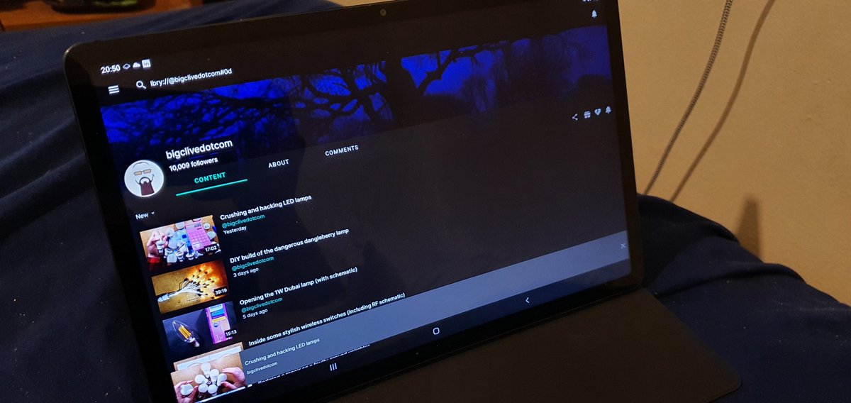 LBRYCommunity's tweet image. How do you watch #LBRY content? Personally I love watching it on my #GalaxyTab7! 

Check out BigCliveDotCom on LBRY! 
lbry://@bigclivedotcom#0d