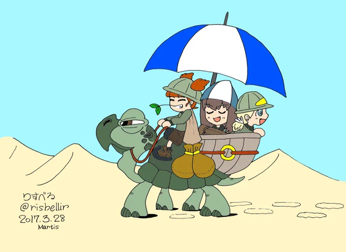 #ガルパンワンドロ作品再投稿企画 
初心者の頃よく描いてた継続高校シリーズ

当時の制作手順は以下
①鉛筆書き
②コピックマルチライナーでペン入れ
③スキャン
④マウスとMSペイントで塗り

何しろマウスしかないので、後から線を修正したりとかいい感じに塗るとか至難の業だったよ ポロロン♪ 