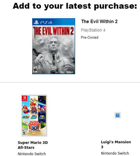 UltroxInfinity's tweet photo. Yes, nothing goes with surreal survival horror like a bit of Mario and Luigi. Thanks gamestop. https://t.co/djRtNOHVPH
