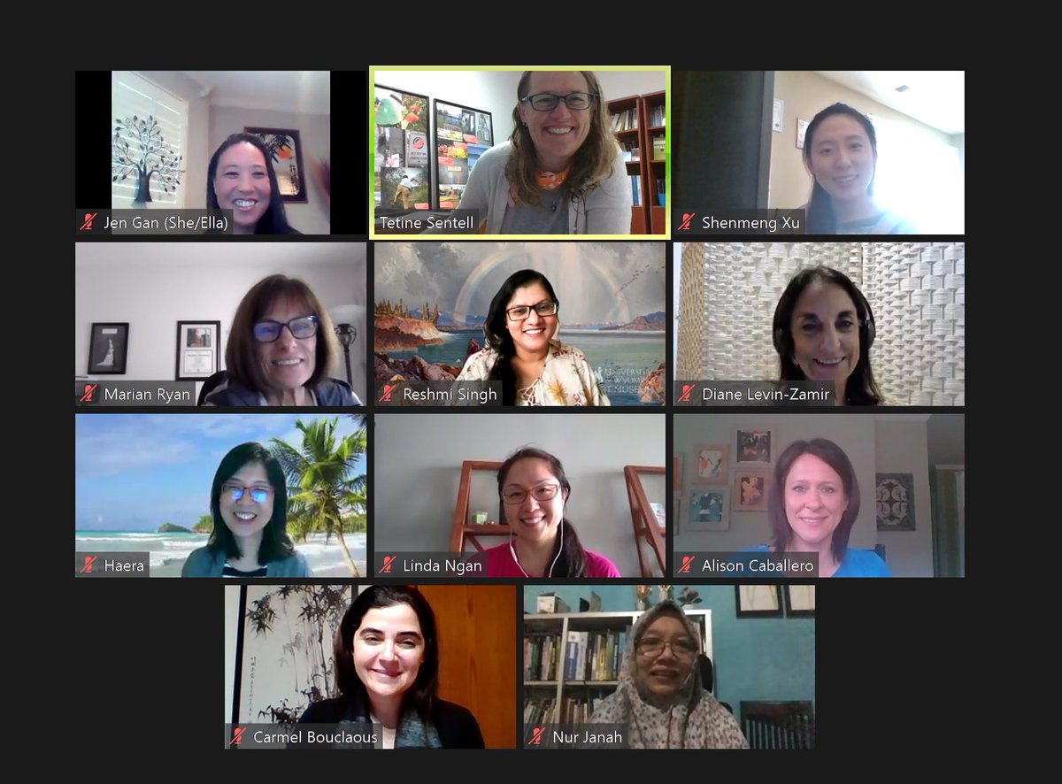 IHLAResearch's tweet photo. What a pleasure to talk #healthliteracy research (and beloved pets and favorite drinks!) with colleagues from Lebanon, Israel, Indonesia, and across USA (AR, WY, HI, MD, CA, &amp; NC)! Join us for the next IHLA Research SIG coffee break/pau hana on April 15! @rsingh515 @theIHLA https://t.co/gHYcRu7UPV