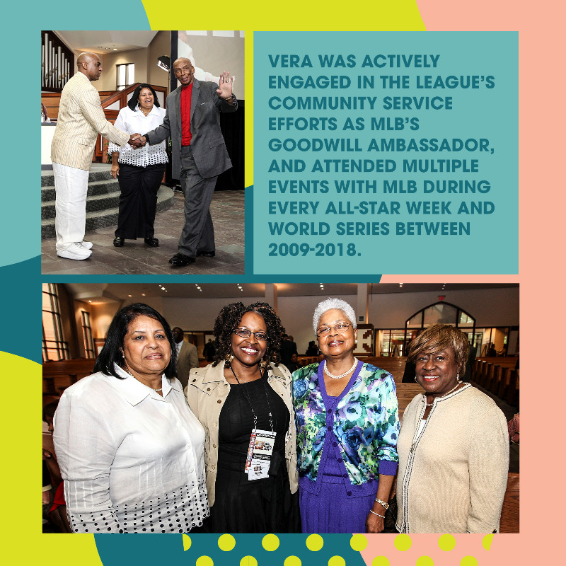 MLB's tweet photo. Vera Clemente’s legacy and impact will be remembered forever.