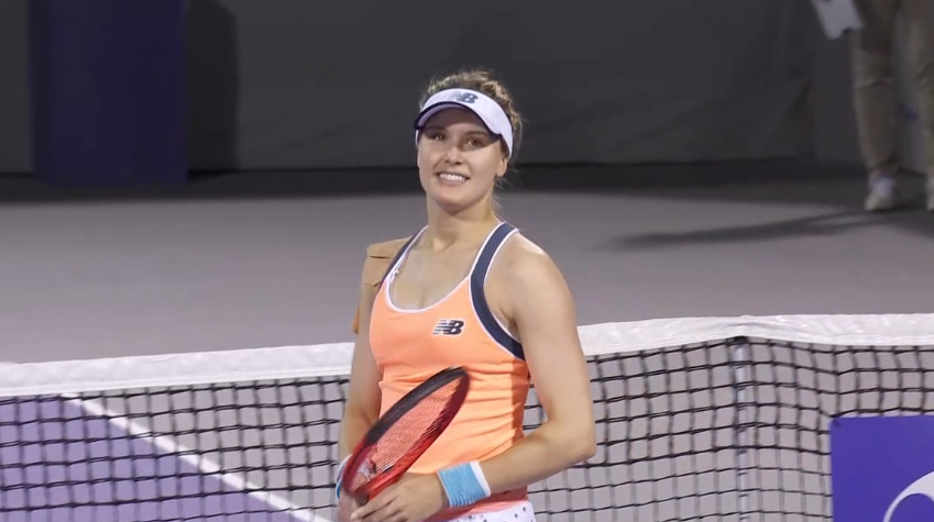 josemorgado's tweet photo. Eugenie Bouchard will play her first semifinal of the year in Guadalajara's 250.

Beats McNally 6-4, 6-3 to reach the last 4.

Hitting the ball well. https://t.co/fFNwUnw16V