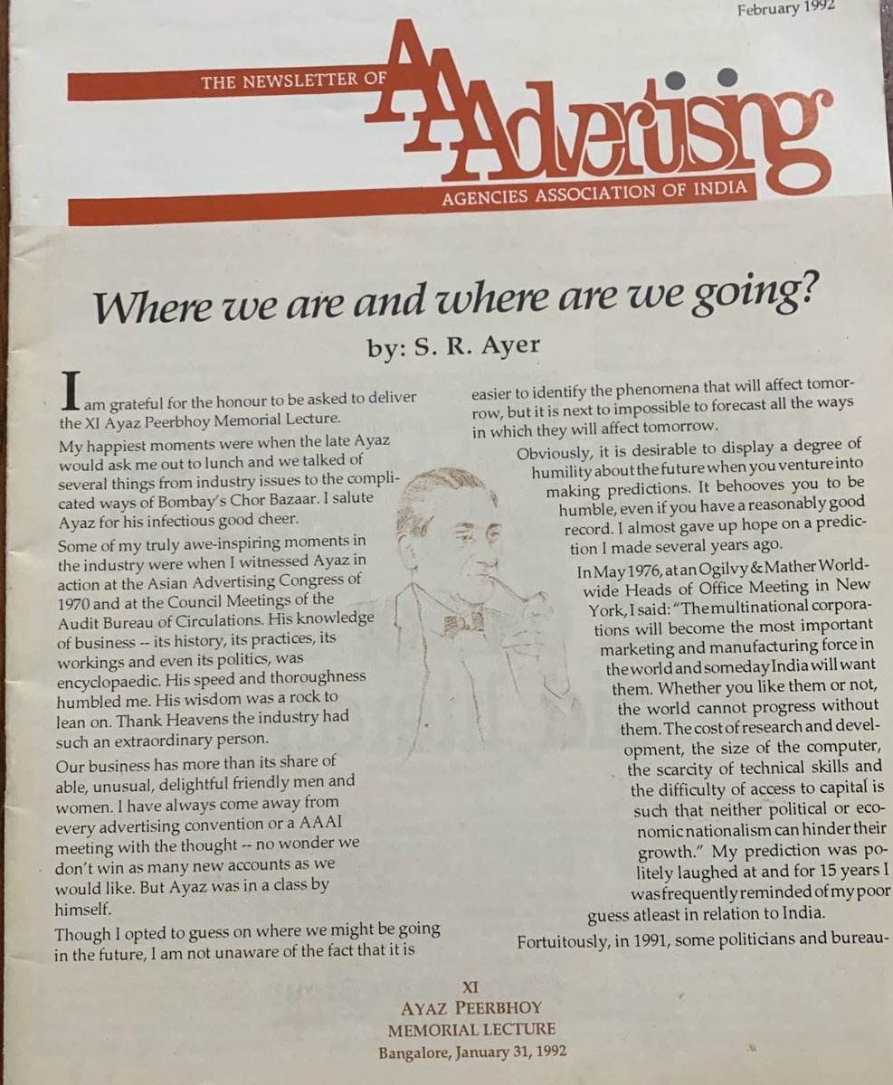 gulrayys's tweet photo. Whatever I am today as an #AdvertisingProfessional , it is because of #AyazPeerbhoy He was a #Doyen #ManiAyer was another #GiantOfAdvertising. This piece is worth reading. https://t.co/Svy44UeJBz