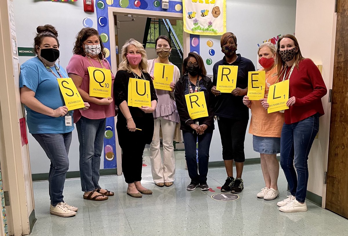 VAoftheArts's tweet photo. SCRABBLE DAY at the VA!! MARCH MADNESS continues with a day of teamwork and spelling collaboration!! #ScrabbleDayatVA #ScrabbleChallenge #PANDAScrabble #wearevineville #vinevillegoesvirtual #ArtsReallyTeach @BibbSchools https://t.co/YRQdwkEv7M