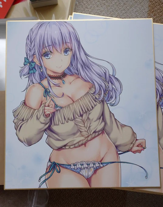 複製色紙届きました‼️ サインと名入れと梱包するぞい? 