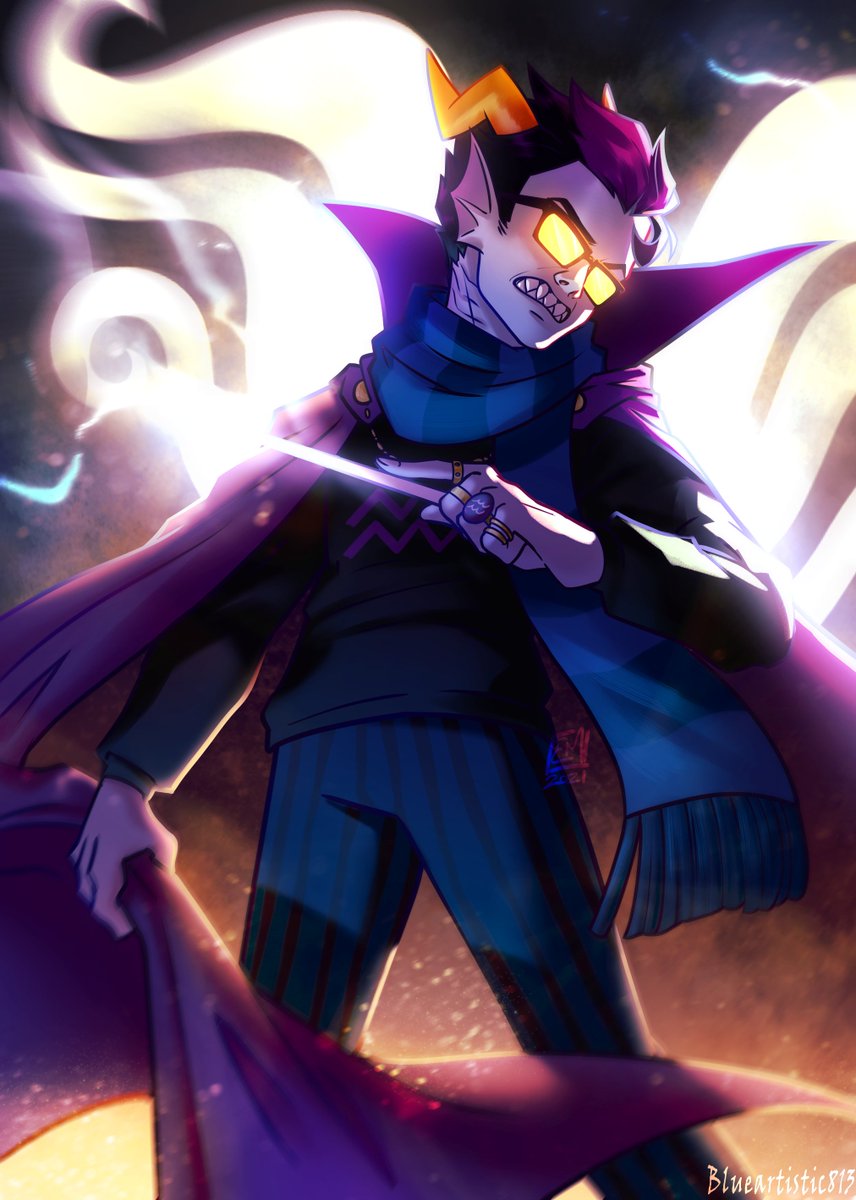 blueartistic813's tweet photo. My piece for the @wwickedzine ! It was so much fun to revisit this character and all of his disgusting traits! #Homestuck https://t.co/Wo1QYea0Za