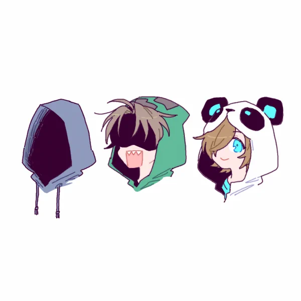 フードかわいいよねっていう特に意味のない絵 