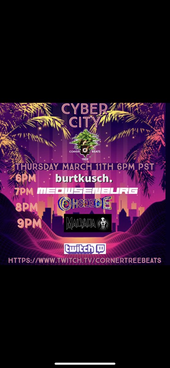 cornertreebeats's tweet photo. We are currently live as HECK ! Tune in for a night of house music! https://t.co/zqnSFl6dA7.           #edm #housemusic #streaming #twitch #music #livemusic #vibin #chillin #sicktiddies https://t.co/UXZvFwS0Y1